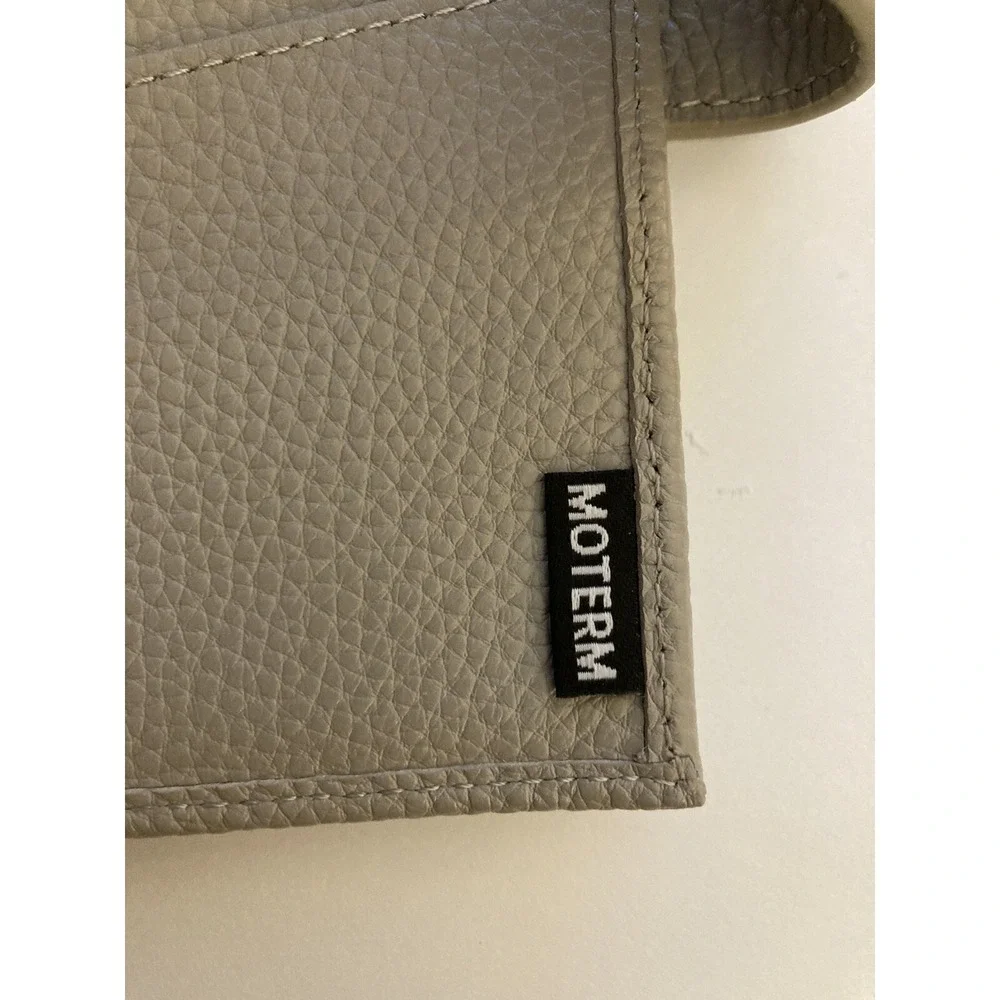 Moterm Planner Cover Folio Organizer Gray Pebbled Leather 6.5